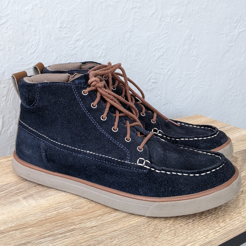 Eddie Bauer Womens 9.5 Atlantic Navy Suede Leather Lace Up Laurel Chukka Boots